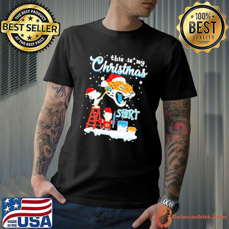 Snoopy and Charlie Brown NFL Jacksonville Jaguars This Is My Christmas Shirt