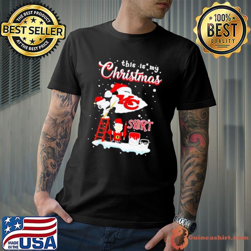 Snoopy And Charlie Brown Nfl Kansas City Chiefs This Is My Christmas shirt