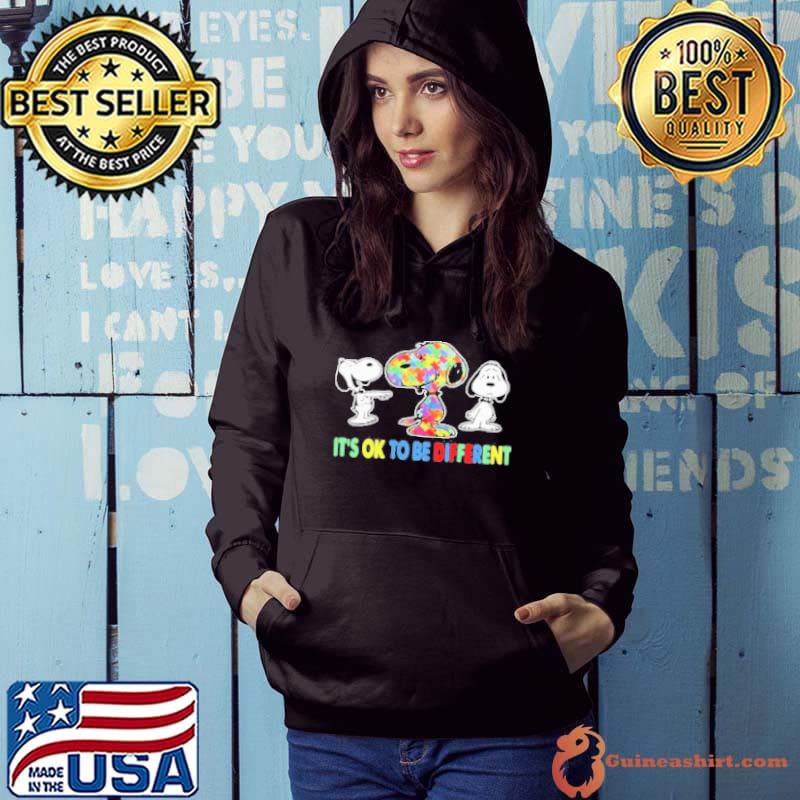 Snoopy autism it's ok to be different Shirt Hoodie