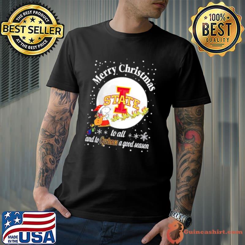 Snoopy Merry Christmas To All And To State Cyclones A Good Season Shirt