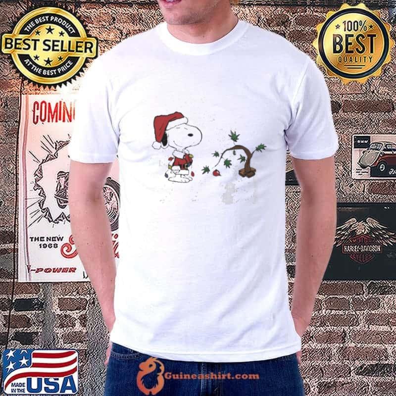 Snoopy santa tree merry Christmas shirt