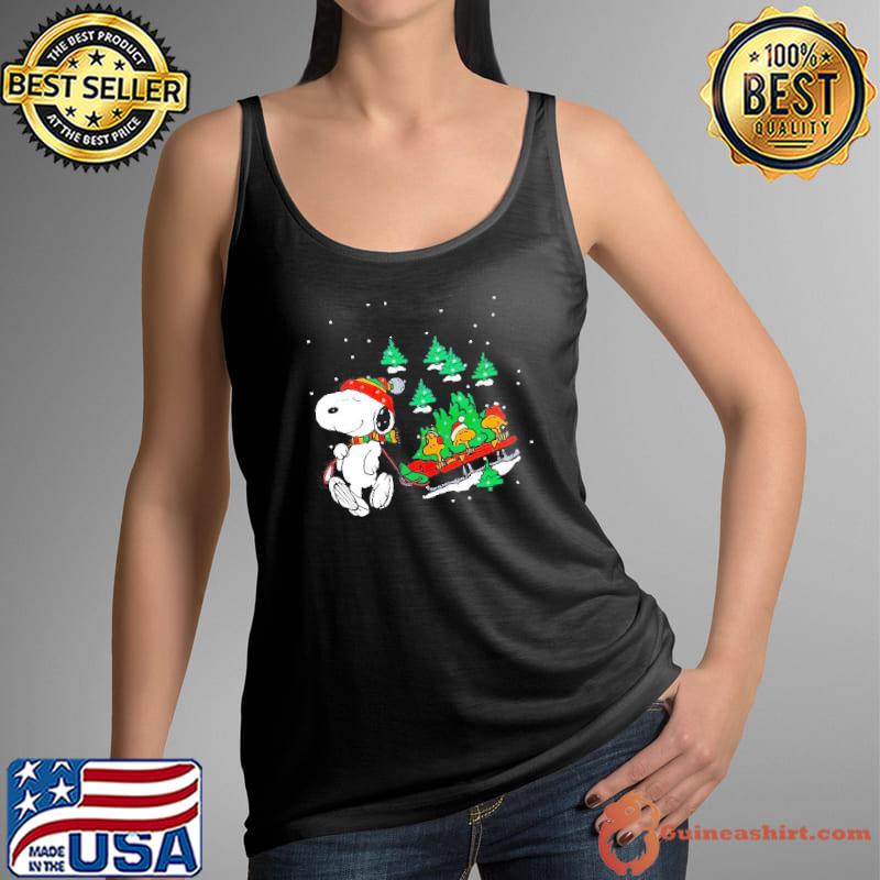 Snoopy Woodstock Dashing Thru The Snow s Tank Top