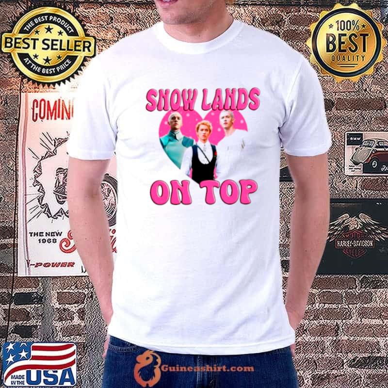 Snow lands on top shirt