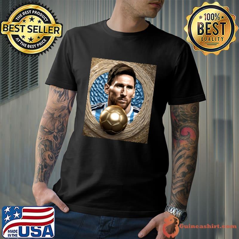 Soccer football Leo Messi Argentina illustration T-Shirt