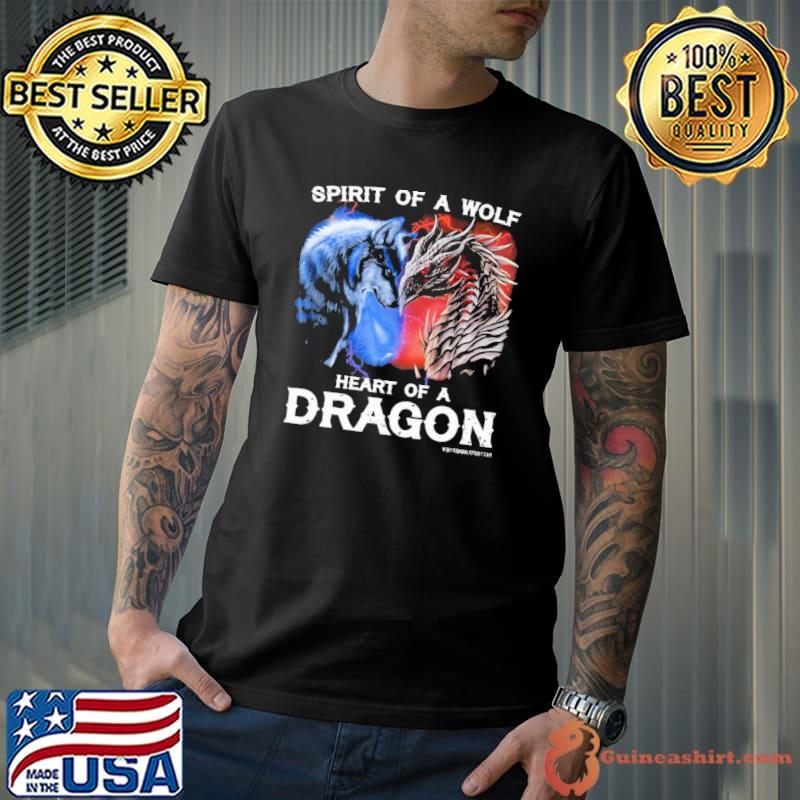 Spirit Of A Wolf Heart Of A Dragon shirt