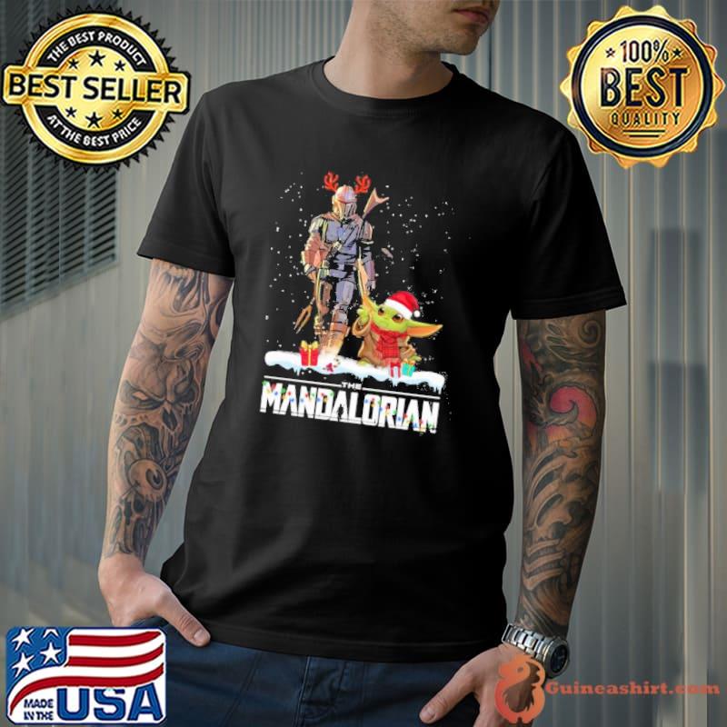 Star Wars Santa Hat Yoda the Mandalorian Merry Christmas shirt