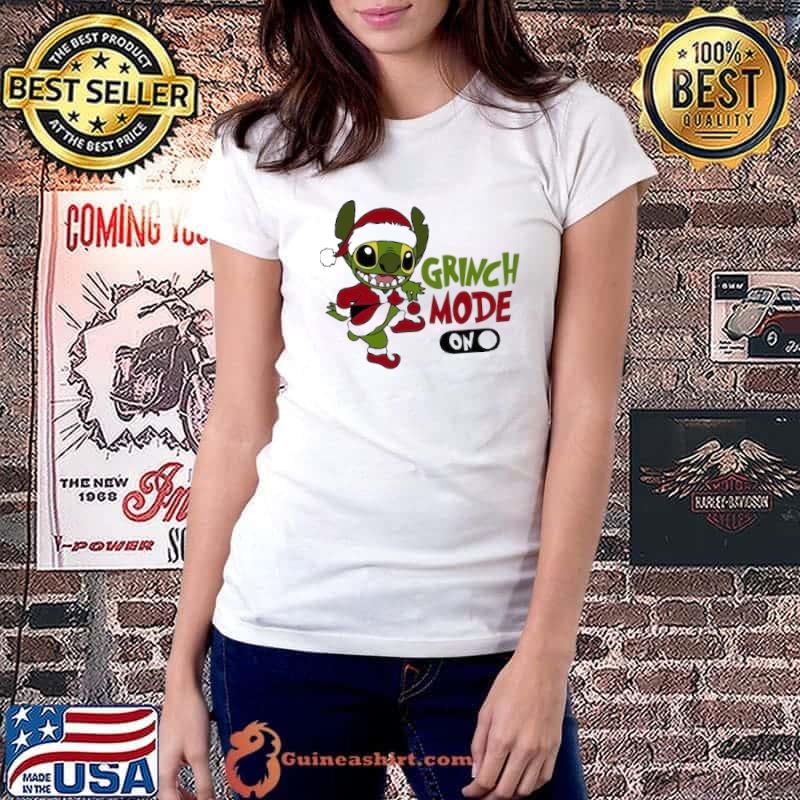 Stitch Grinch Mode On Christmas Comfort Colors Shirt Ladiestee