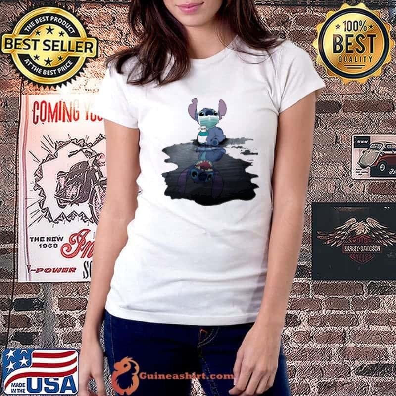Stitch Mask Hug Soap Domestic Mirror Stitch Smile Shirt Ladiestee