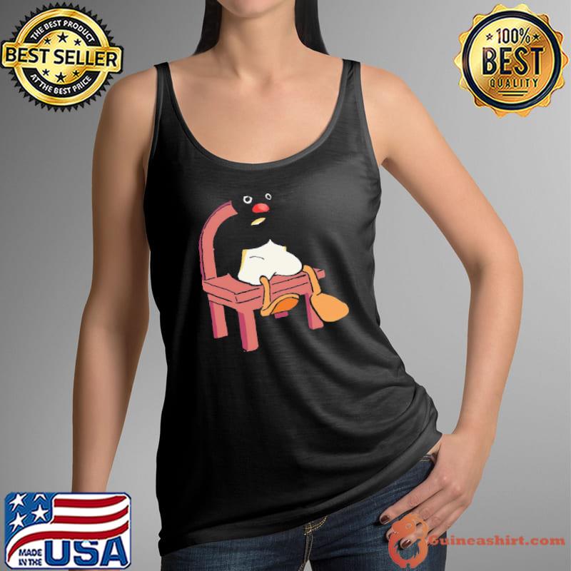 Sulking Sitting Penguin Meme Pingu s Tank Top