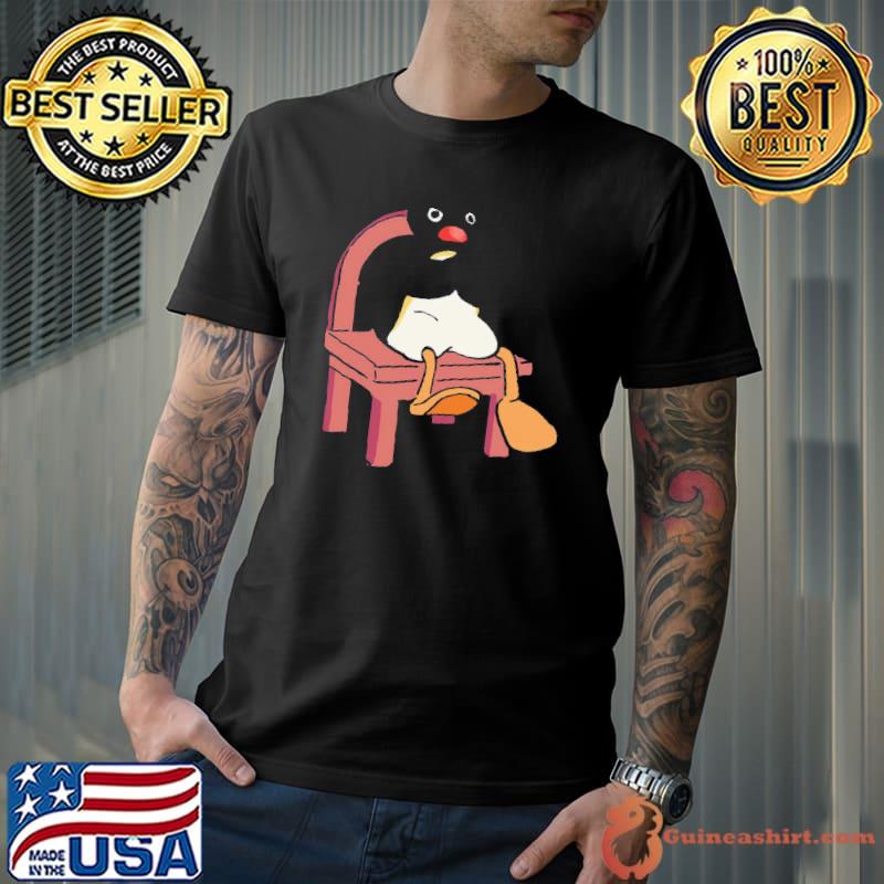 Sulking Sitting Penguin Meme Pingu shirt