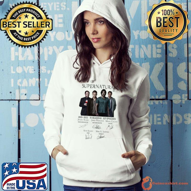Supernatural All Cast Signed 15th Anniversary 2005 2020 T-Shirt Hoodie