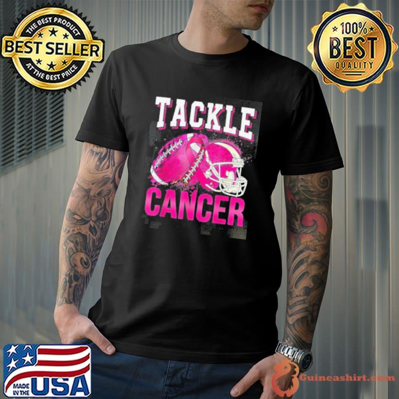 Tackle Football Pink Ribbon Breast Cancer Awareness Shirt