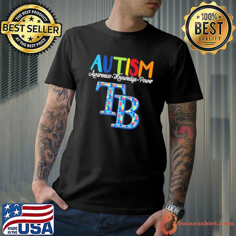 Tampa Bay Rays Autism Awareness Knowledge Power shirt