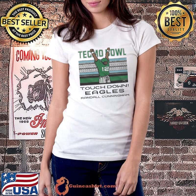 Tecmo Bowl Touch down Eagles Randall Cunningham Shirt Ladiestee