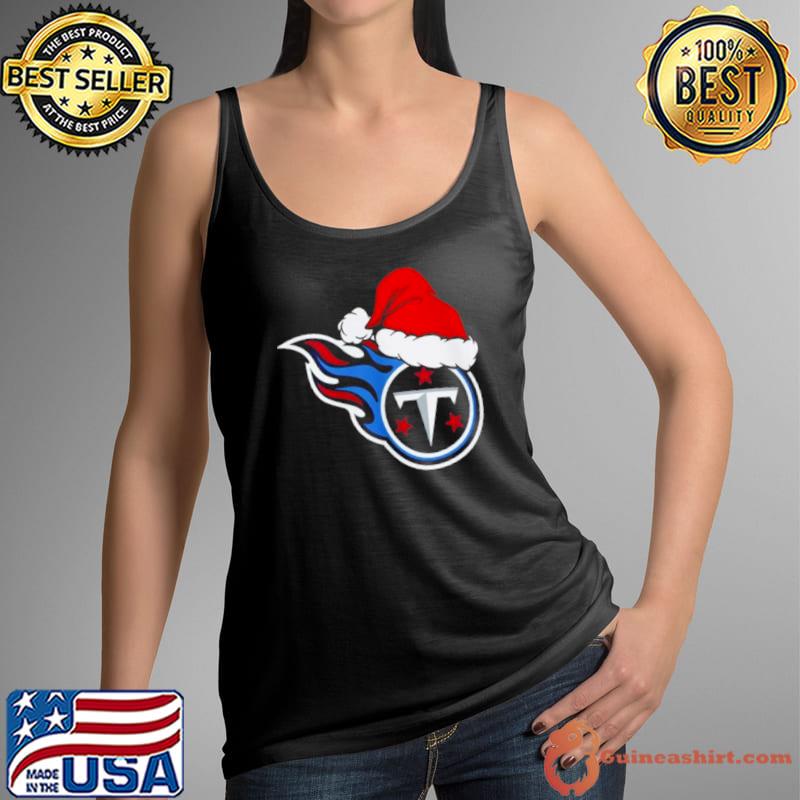 Tennessee Titans logo Santa Hat Christmas 2023 Shirt Tank Top