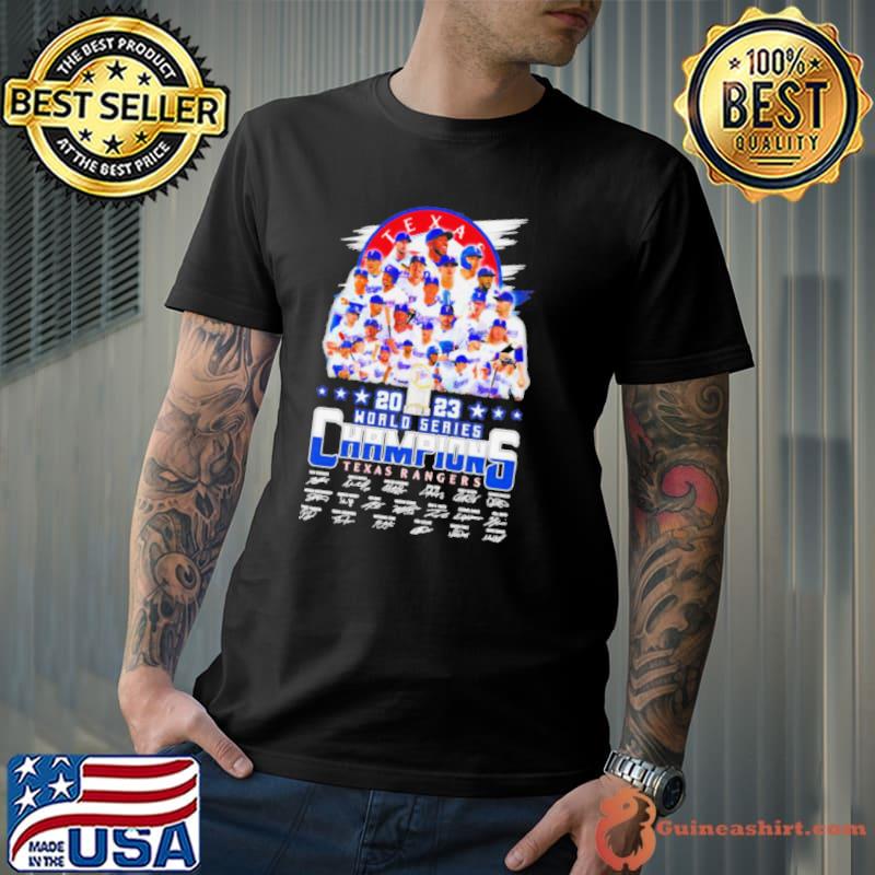 Texas Rangers 2023 World Champions Thank You For The Memories Signatures Shirt