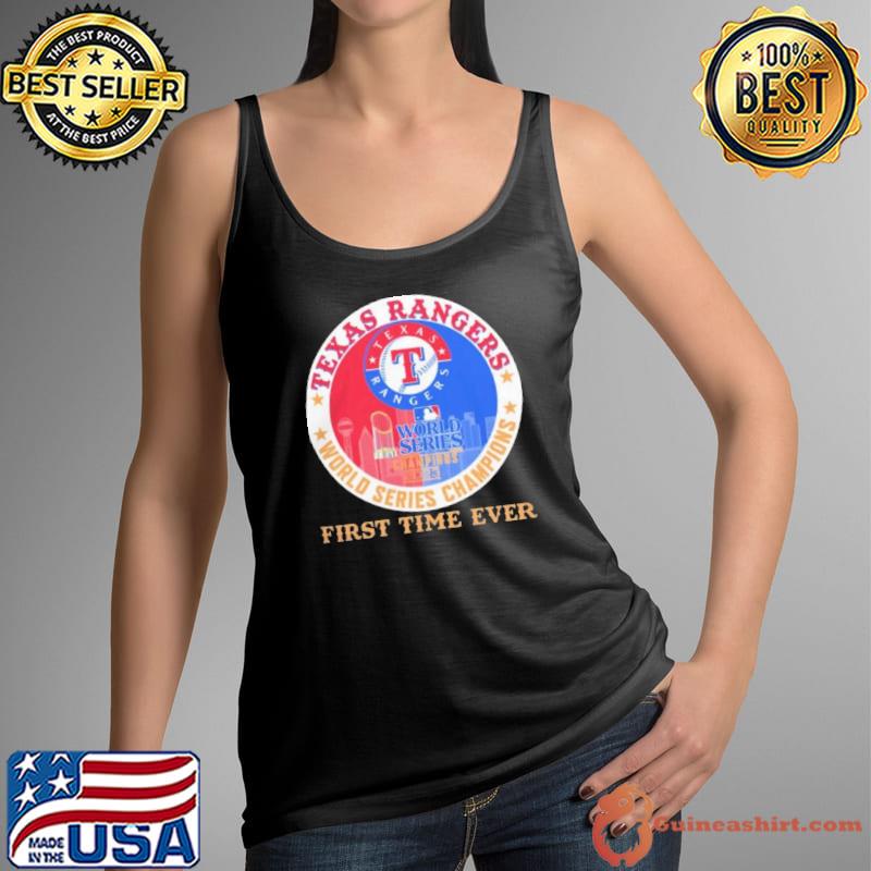 Texas Rangers World Series Champions 2023 First Time Ever Logo s Tank Top
