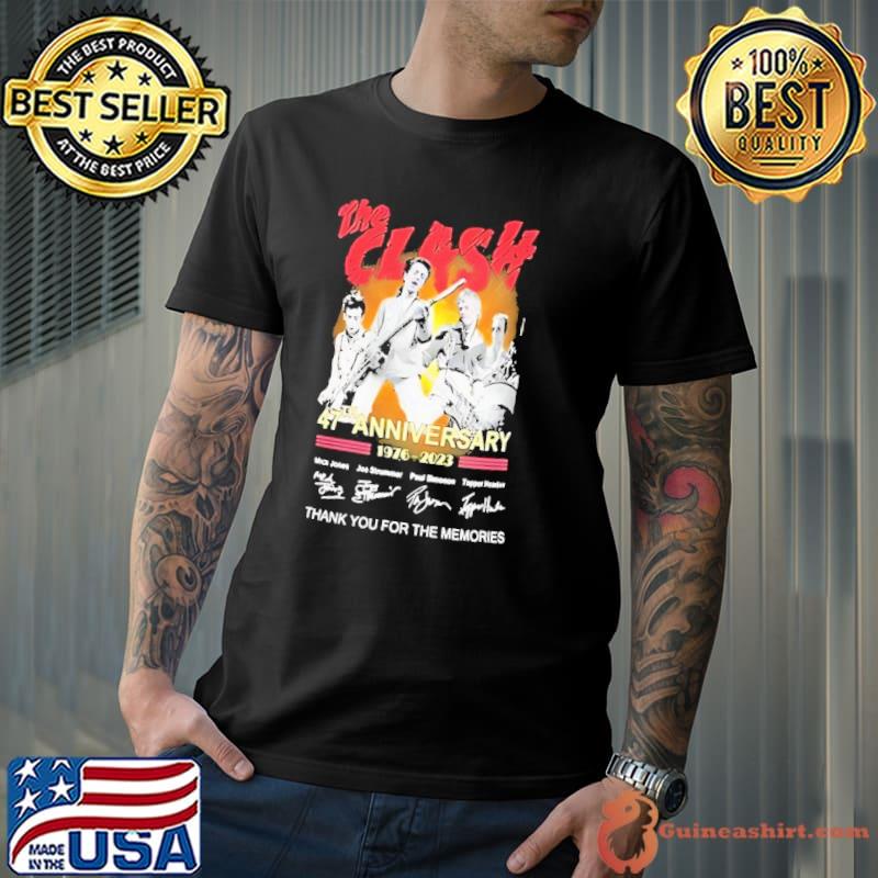 The clash 47th anniversary 1976 2023 thank you for the memories signature shirt