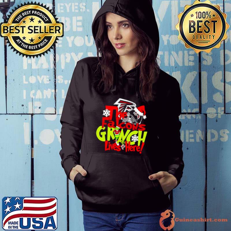 The Falcons Grinch lives here Christmas s Hoodie