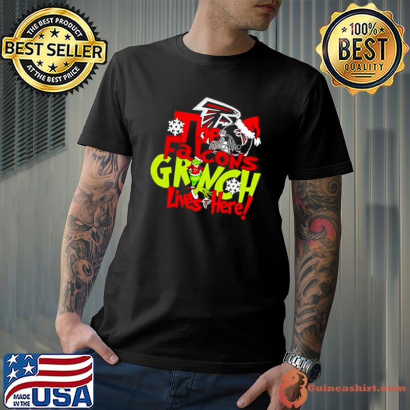 The Falcons Grinch lives here Christmas shirt