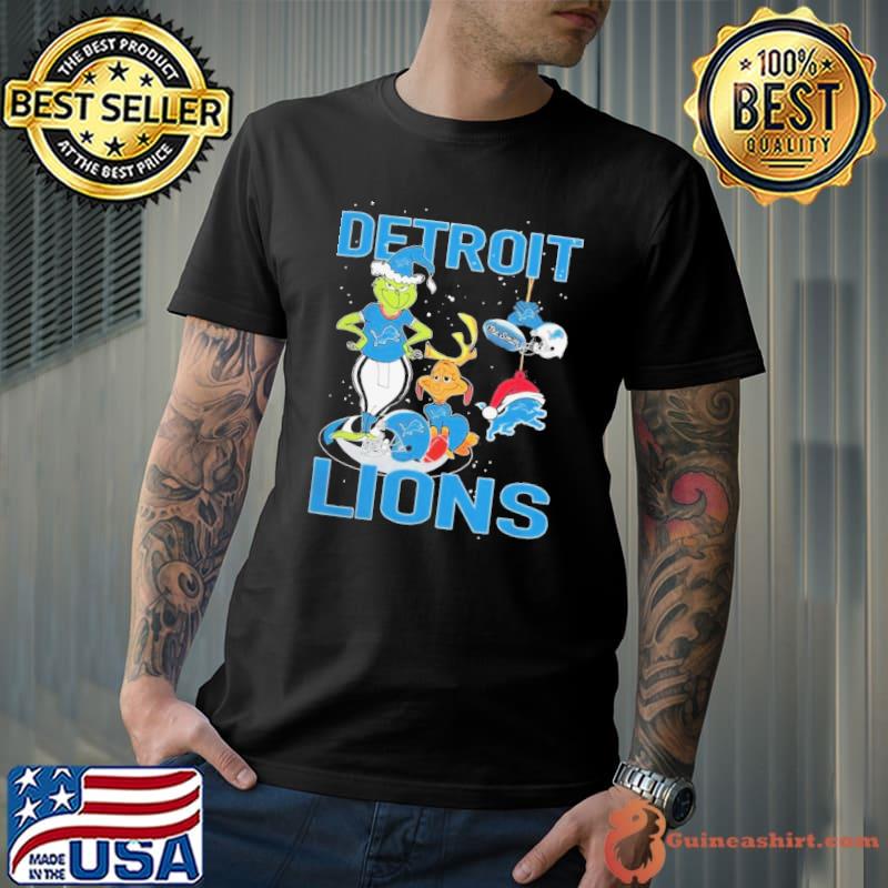 The Grinch And Dog Detroit Lions Christmas Shirt