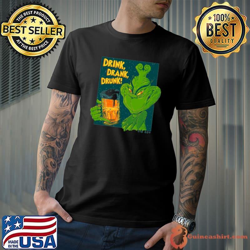The Grinch Drink Drank Drunk Beer Shirt