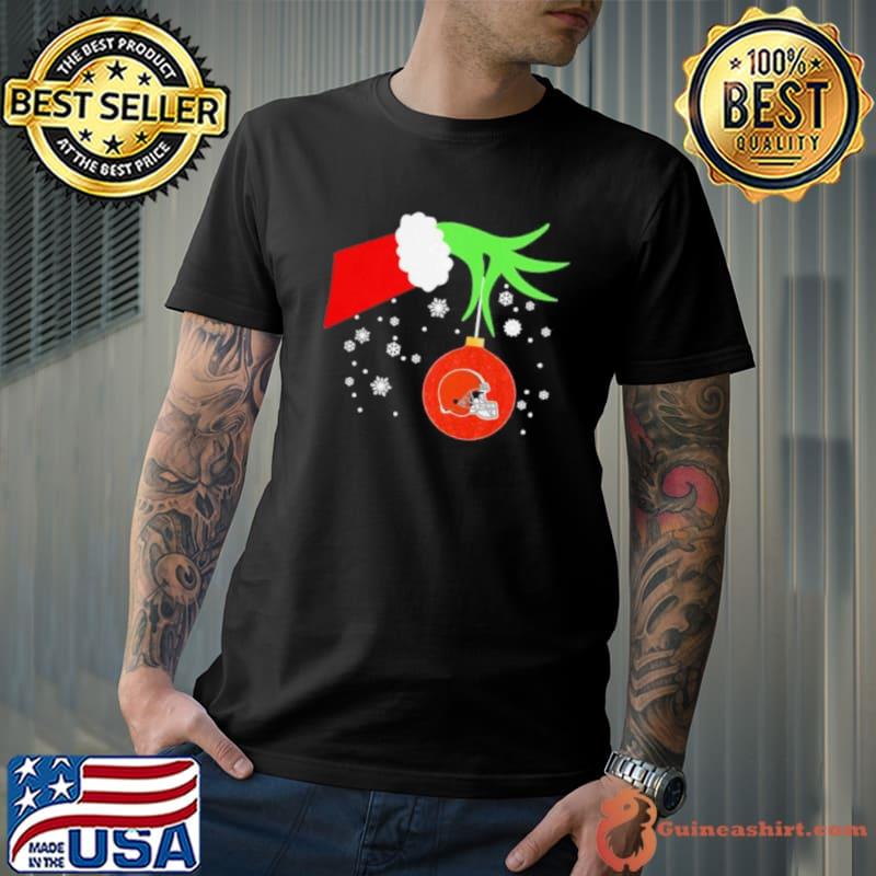 The Grinch Hand Christmas Ornament Cleveland Browns 2023 shirt