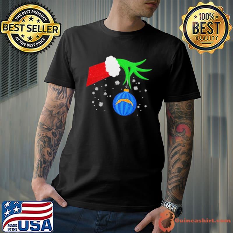 The Grinch Hand Christmas Ornament Los Angeles Chargers 2023 Shirt