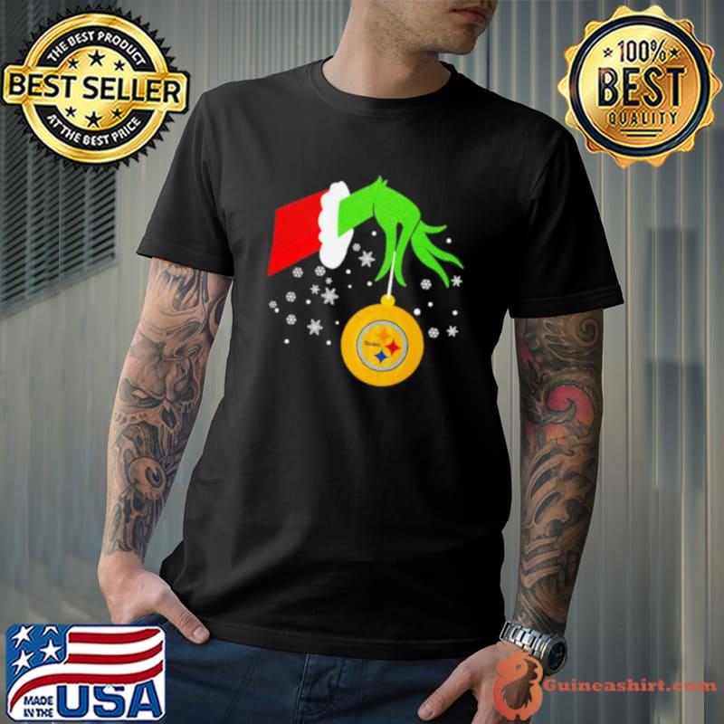 The Grinch Hand Christmas Ornament Pittsburgh Steelers 2023 shirt