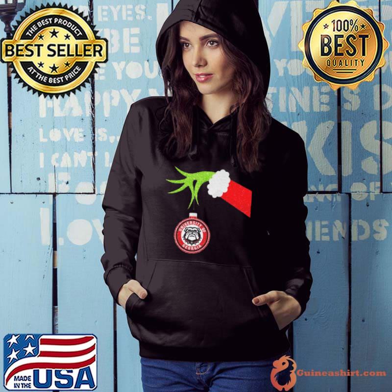 The Grinch Hand Hold University Of Georgia Christmas Shirt Hoodie