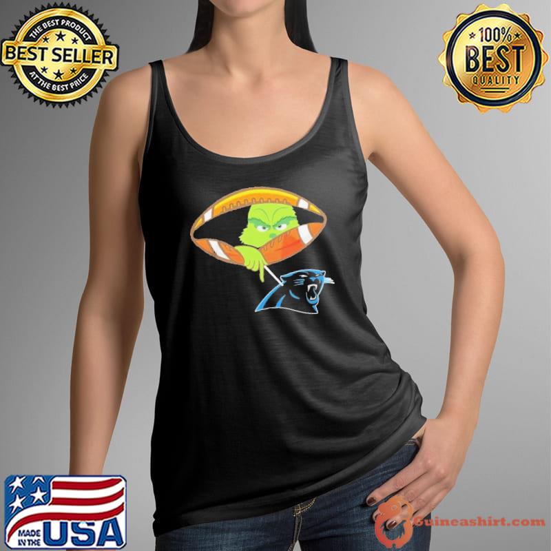 The Grinch Hold Carolina Panthers Football Logo Shirt Tank Top