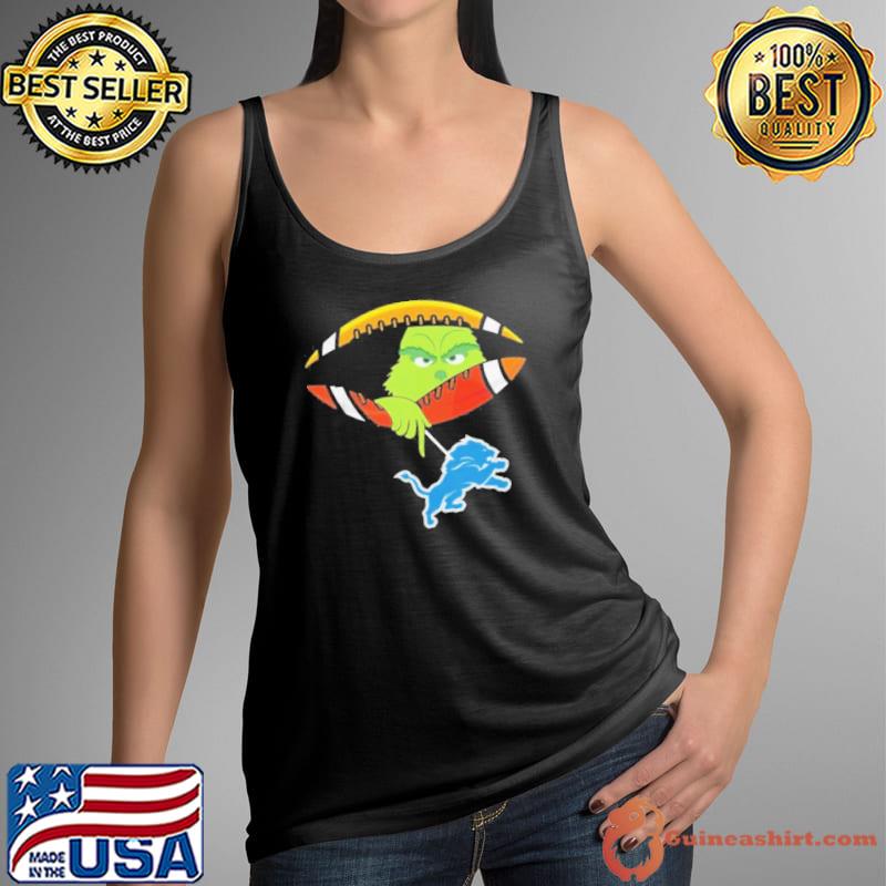 The Grinch Hold Detroit Lions Football Logo Shirt Tank Top