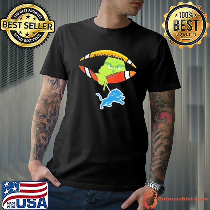 The Grinch Hold Detroit Lions Football Logo Shirt