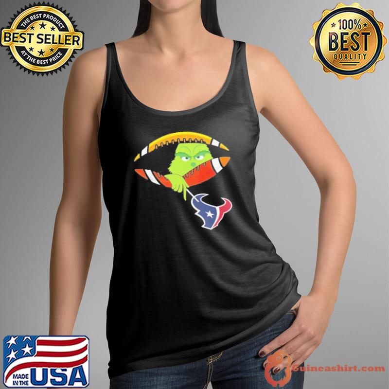 The Grinch Hold Houston Texans Football Logo Shirt Tank Top