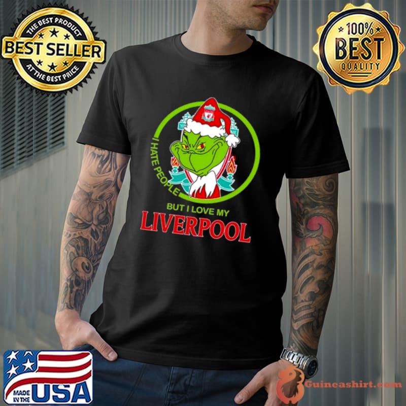 The Grinch I Hate People But I Love My Liverpool shirt