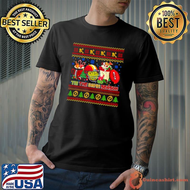 The Grinch Kansas City Chiefs NFL Tis The Damn Season Ugly Christmas Shirt