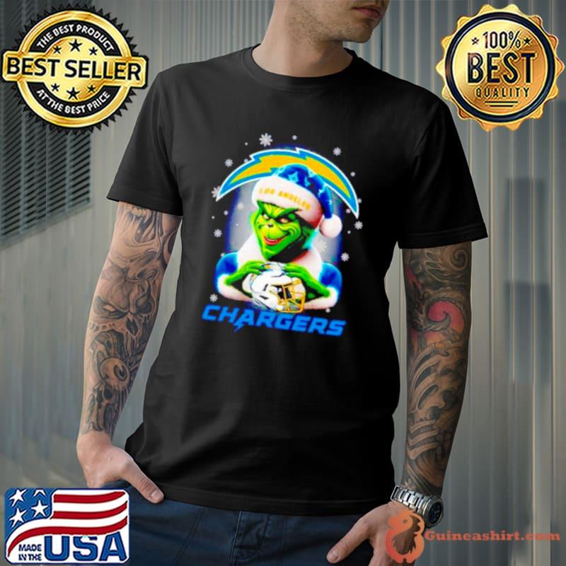 The Grinch Santa love Los Angeles Chargers Christmas shirt