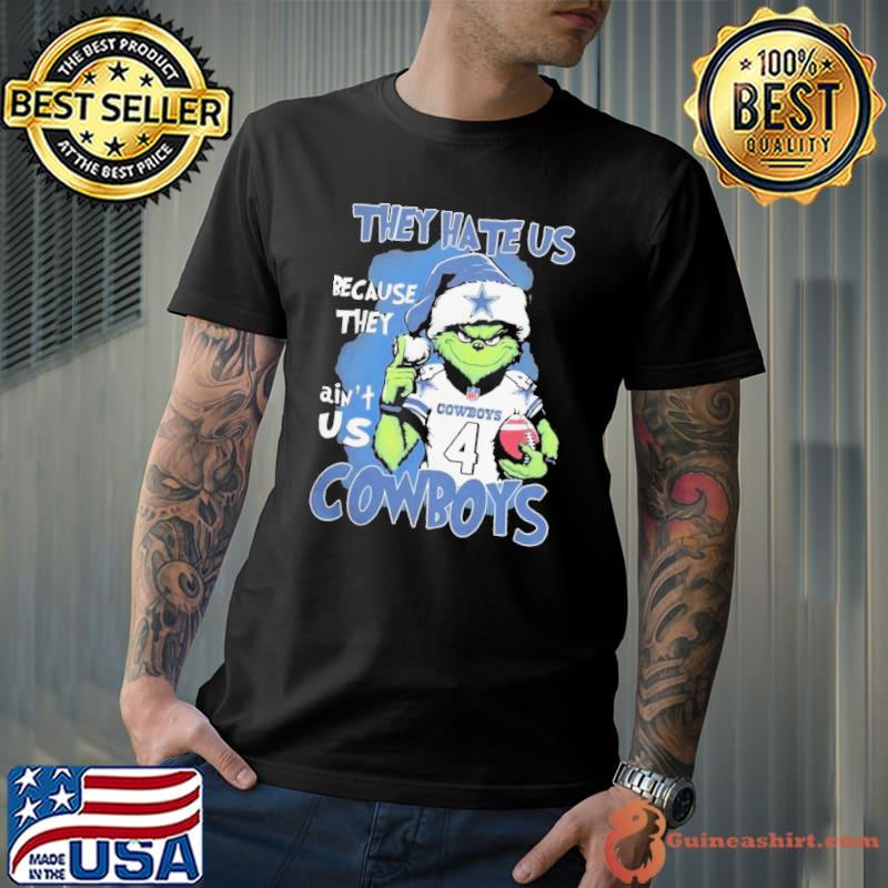 The Grinch They Hate Us Because Ain’t Us Dallas Cowboys Christmas Shirt