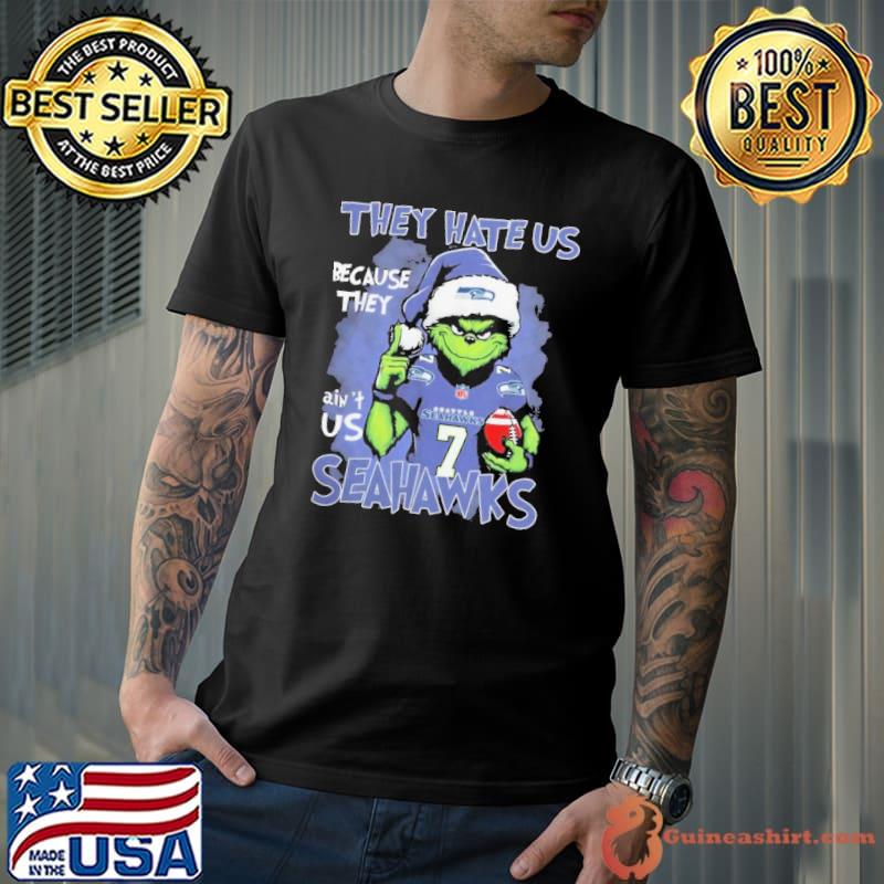 The Grinch They Hate Us Because Ain’t Us Seattle Seahawks Christmas Shirt