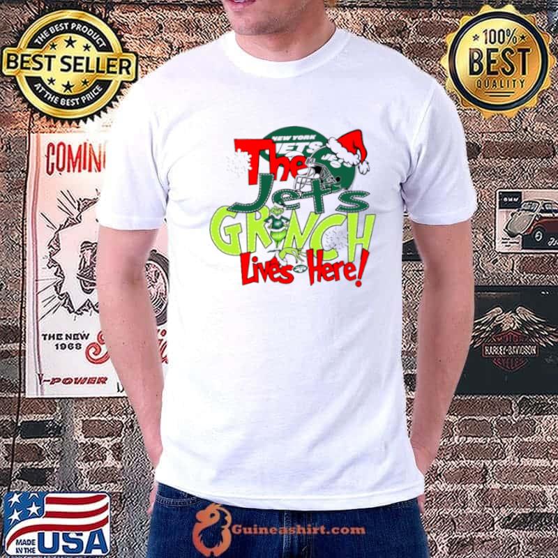 The Jets Grinch lives here Christmas shirt