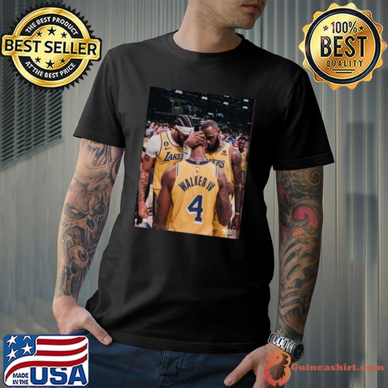 The Moment Of Lonnie Walker LeBron James And Anthony Davis Los Angeles Lakers Vs Golden State Warriors Wall Decor Poster shirt