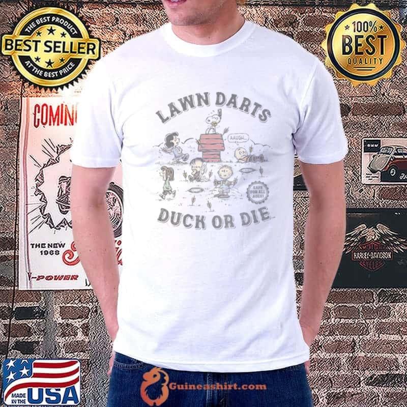 The Peanuts Lawn Darts Duck Or Die shirt