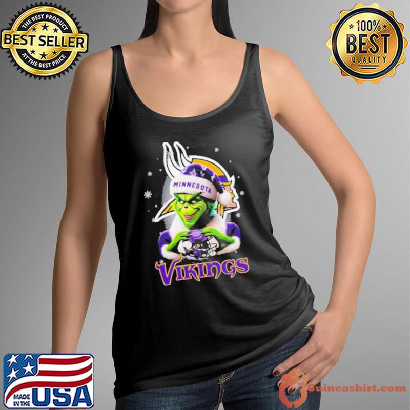 The Santa Grinch Love Minnesota Vikings Merry Christmas Shirt Tank Top