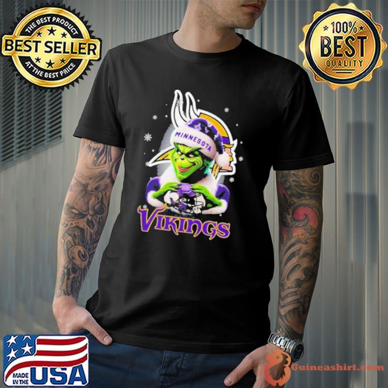 The Santa Grinch Love Minnesota Vikings Merry Christmas Shirt