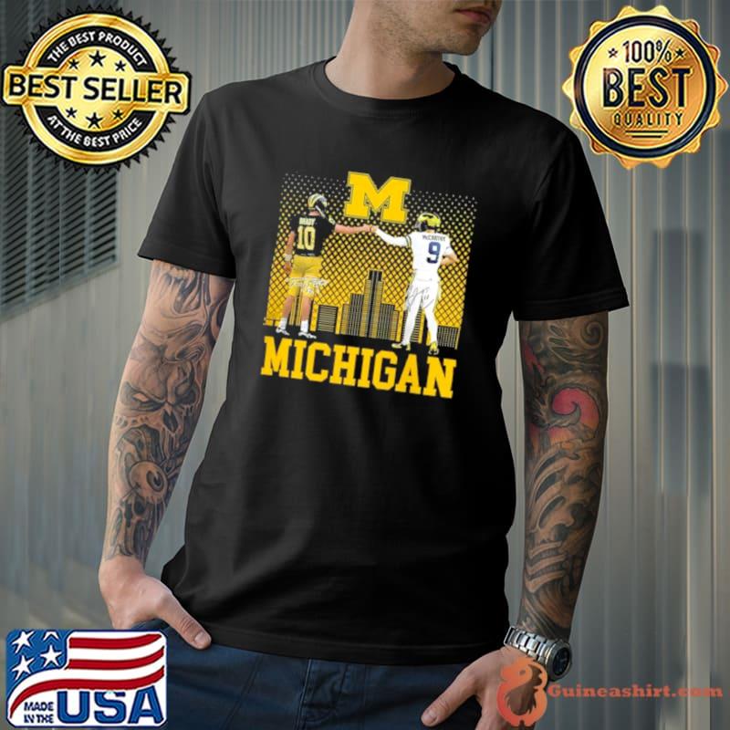 Tom Brady And Jj Mccarthy Legends Michigan Wolverines Football Signatures Shirt