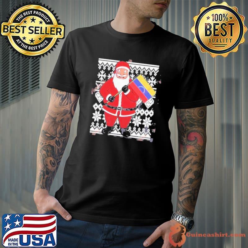 Venezuelan Christmas Gift Venezuela Flag Santa Shirt