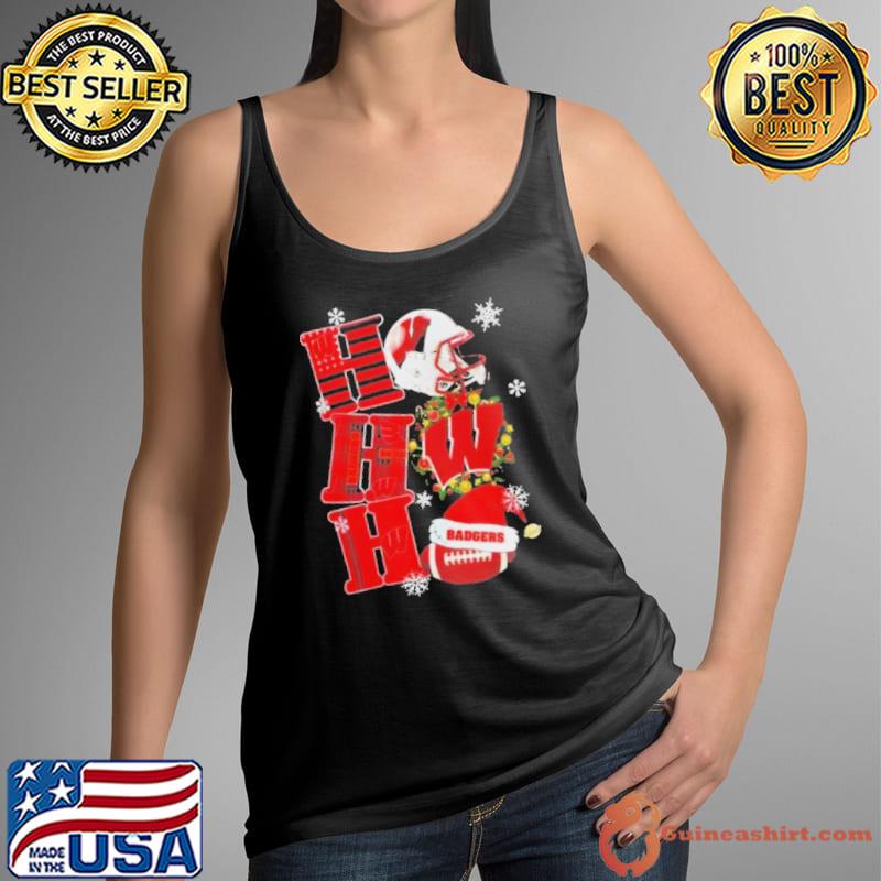 Wisconsin Badgers Ncaa Ho Ho Ho Christmas Shirt Tank Top