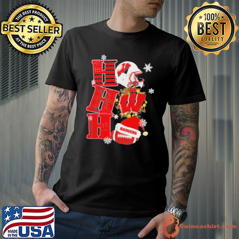 Wisconsin Badgers Ncaa Ho Ho Ho Christmas Shirt