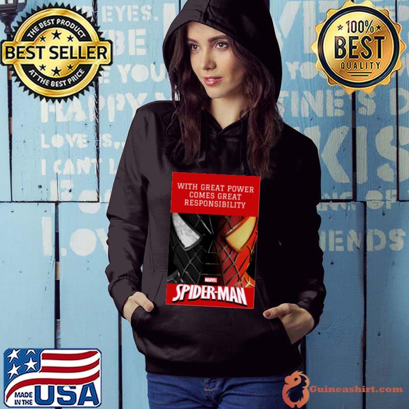 With Great Power Comes Great Responsibility Marvel Spider man Comic s Hoodie