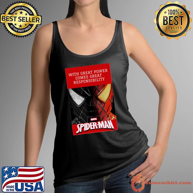 With Great Power Comes Great Responsibility Marvel Spider man Comic s Tank Top